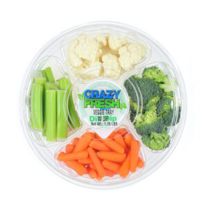 80929 Round Veggie Tray with Dip 1.75lbs