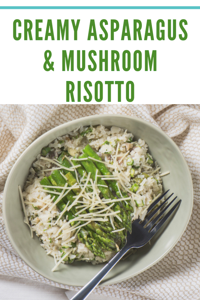 Crazy Fresh Creamy Asparagus & Mushroom Risotto Recipe